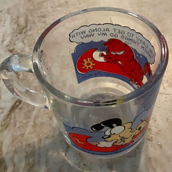 2 Vintage Garfield Glass Mugs - Picture 5 of 5